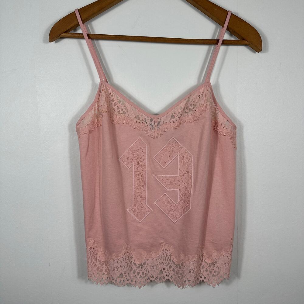 Fenty‎ Puma Pink Lace Trim Sleepwear Cami Tank Womens XS NEW